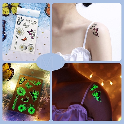 Luminous Removable Temporary Water Proof Tattoos Paper Stickers PW-WG0C2ED-08-1