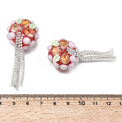 Handmade Polymer Clay Rhinestone Beads CLAY-Z006-02B-1