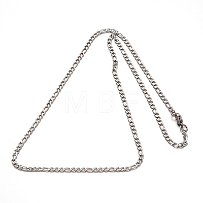 304 Stainless Steel Figaro Chain Necklaces NJEW-I065-33-1