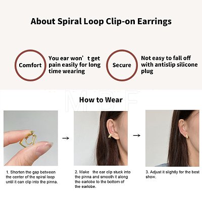 Brass Clip-on Earring Converters Findings KK-D060-04P-02-1