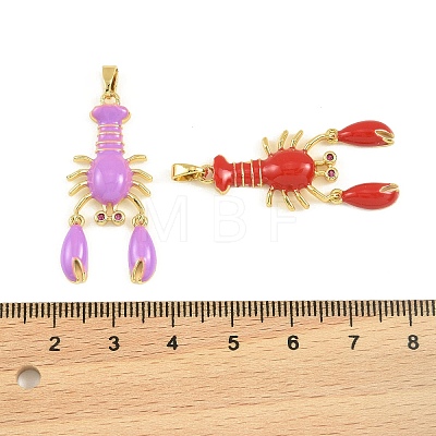 Brass Enamel Pendants KK-I477-05G-02-1