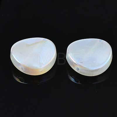 Rainbow Iridescent Plating Acrylic Beads PACR-S221-003-1