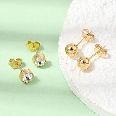 304 Stainless Steel Stud Earrings SA-CBA558C-27G-1