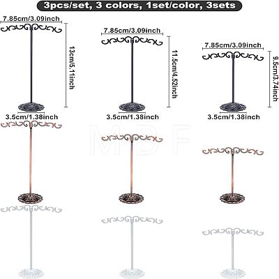 Solid Iron Plating Earring Display Stand Sets EDIS-FG0001-29-1