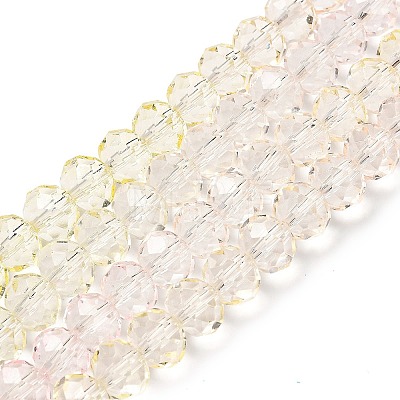 Transparent Painted Glass Beads Strands DGLA-A034-T6mm-A25-1