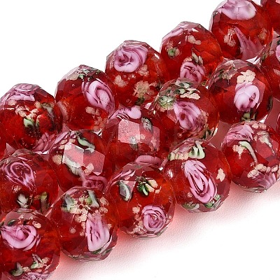 Handmade Luminous Lampwork Beads Strands LAMP-N037-01B-1