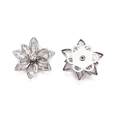 Acrylic Rhinestone Flower Flat Back Cabochons LS-RSB027-06-1