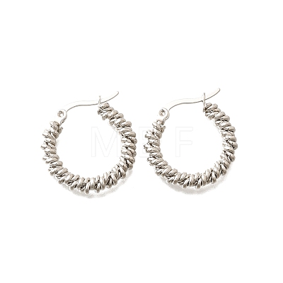 201 Stainless Steel Hoop Earrings EJEW-Q026-14P-A-1