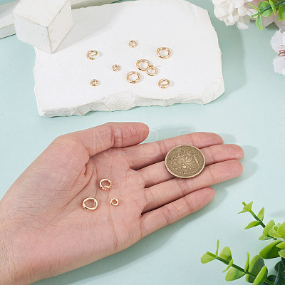 12Pcs 3 Styles Brass Open Jump Rings KK-TA0008-82G-1