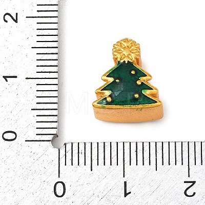 Christams Brass Enamel European Beads LS-KK-F922-03B-G-1