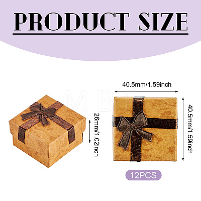 Square Paper Jewelry Gift Boxes with Bowknot CON-TAC0010-80C-1