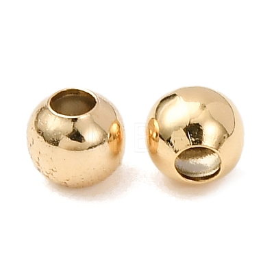 Real 24K Gold Plated Brass Round Spacer Beads LS-X-PALLOY-M029-03G-1
