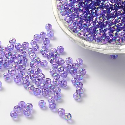 Eco-Friendly Transparent Acrylic Beads X-PL734-13-1