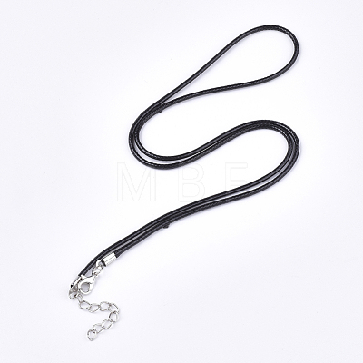 Waxed Cord Necklace Making with Iron Findings X-NJEW-R229-2.0mm-02-1