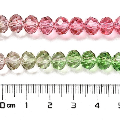 Transparent Painted Glass Beads Strands X1-DGLA-A034-T6mm-A18-1