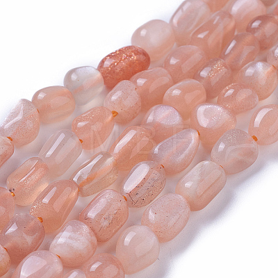 Natural Sunstone Beads Strands G-P433-14-1