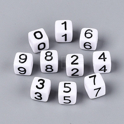 Opaque Acrylic European Large Hole Beads SACR-N020-01M-02-1