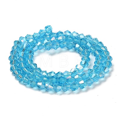 Transparent Electroplate Glass Beads Strands GLAA-F029-2mm-A19-1