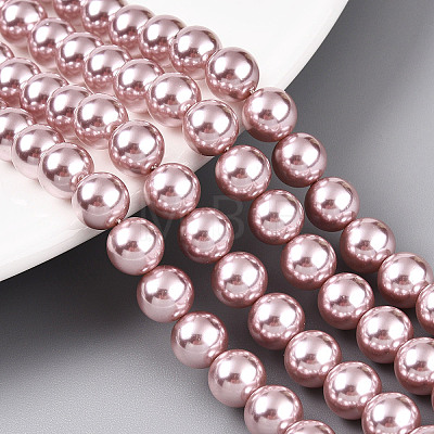 Glass Pearl Beads Strands HY-G002-01D-05-1