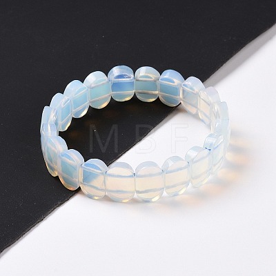 Opalite Oval Beaded Stretch Bracelet G-E010-01O-1