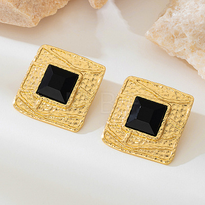 Alloy & Acrylic Stud Earrings FS-WG485A1-01-1