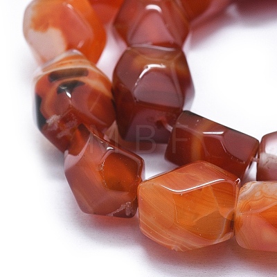 Natural Banded Agate/Striped Agate Beads Strands G-I245-33-1