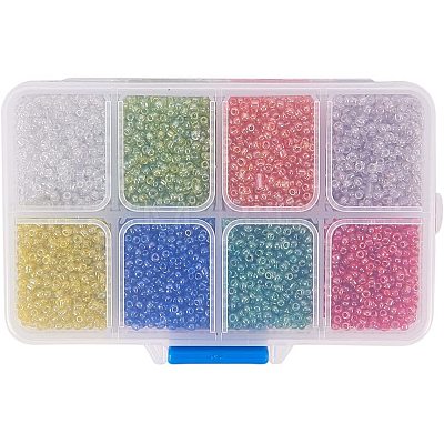 Mixed 12/0 Round Glass Seed Beads SEED-PH0006-2mm-05-1