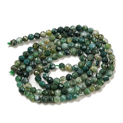 Natural Moss Agate Beads Strands G-K020-3mm-32-1