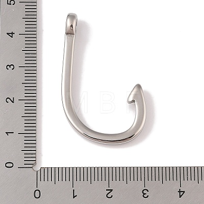 Non-Tarnish 304 Stainless Steel Hook Clasps STAS-C109-14B-P-1