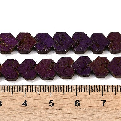 Electroplated Natural Lava Rock Beads Strands G-K388-04A-10-1