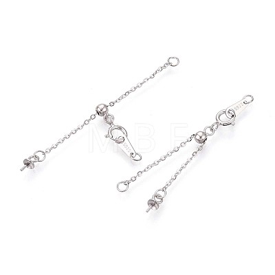 925 Sterling Silver Cable Chain Extenders STER-T008-61S-1