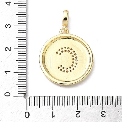Brass Micro Pave Clear Cubic Zirconia Pendants KK-L253-17G-C-1