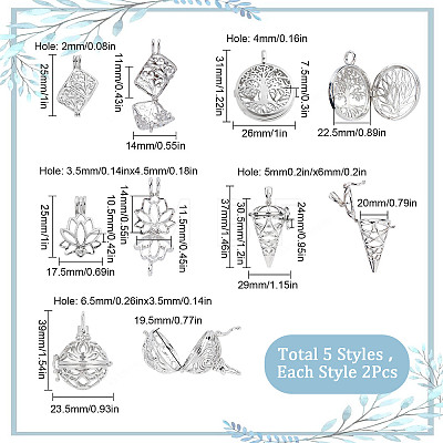 10Pcs 5 Styles Jewelry Making Finding Sets DIY-SC0020-05-1