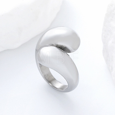 304 Stainless Steel Cuff Open Rings for Women AP0200-4-1