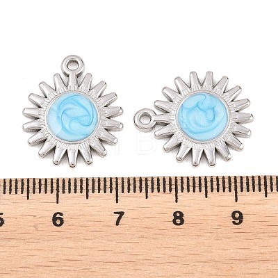 304 Stainless Steel Enamel Pendants STAS-K293-30P-01-1
