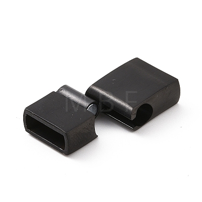 Ion Plating(IP) 304 Stainless Steel Rectangle Magnetic Clasps with Glue-in Ends STAS-E089-42B-A-1