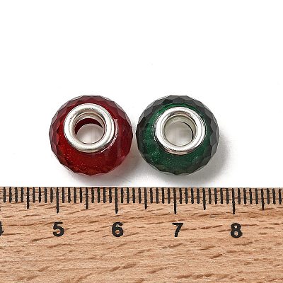 Faceted Resin European Beads RESI-C063-01G-1