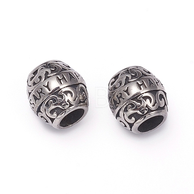 304 Stainless Steel European Beads STAS-G220-22AS-1