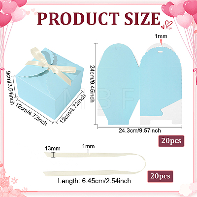 20Pcs Square Paper Gift Boxes CON-PH0003-51B-1
