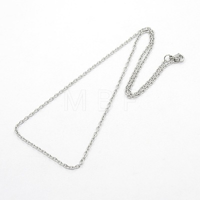 304 Stainless Steel Cable Chain Necklaces X-STAS-O037-120P-1