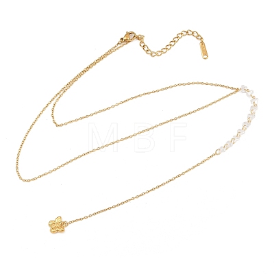 304 Stainless Steel Crystal Rhinestone Butterfly Long Tassel Y Necklaces for Women SA-CBA48C7-06G-1