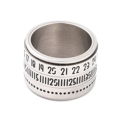 Titanium Steel Spinner Ring RJEW-C019-08P-1