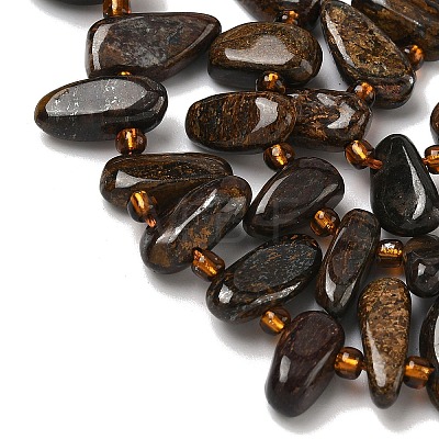 Natural Bronzite Beads Strands G-Z130-A02-01-1