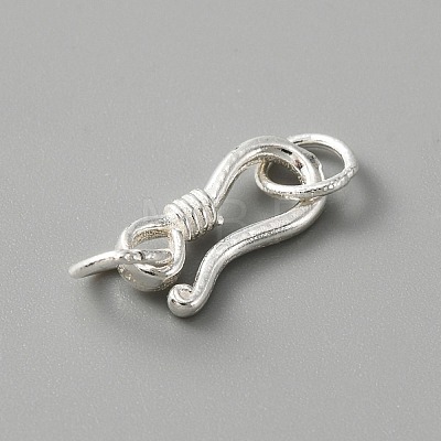 925 Sterling Silver S-Hook Clasps FIND-WH0114-71B-1