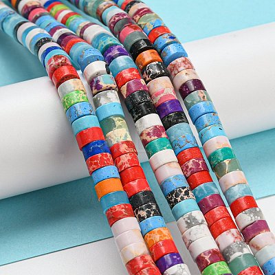 Synthetic Imperial Jasper Dyed Beads Strands G-D077-D01-01A-1