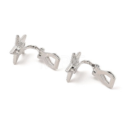 Alloy Clip-on Earring Findings FIND-L015-006P-1