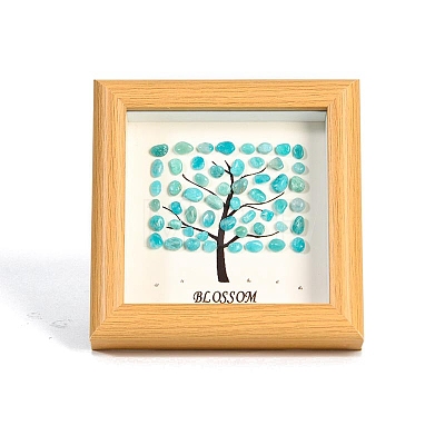 Natural Amazonite Square with Tree Photo Frame Stands PW-WG651A8-04-1