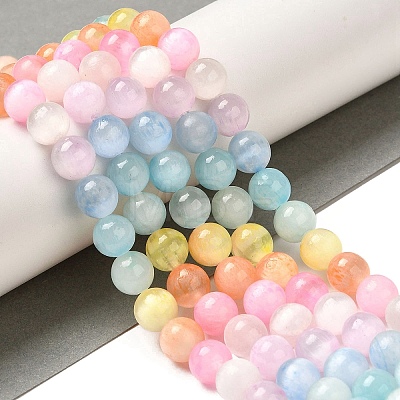 Gradient Color Natural Selenite Dyed Beads Strands G-H067-A04-8MM-1
