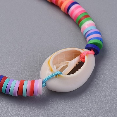 Handmade Polymer Clay Heishi Beads Kids Braided Bracelets BJEW-JB04317-1