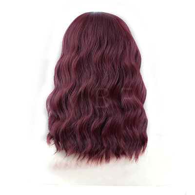 Full Head Short Curly Red Wigs with Bangs OHAR-D007-02-1